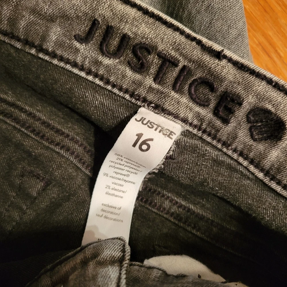 Justice Brand Gray Skinny Jeans. Girls Size 16